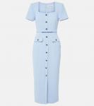 Платье миди из крепа Self-Portrait, синий - фото