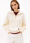 Джемпер Tommy Hilfiger CABLE MID ZIP , Calico/Off-White - фото