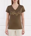 Футболка женская Liu Jo с V-образным вырезом, зеленый - фото