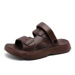 NMR Пляжные шлепанцы мужские черно-коричневые - фото 6