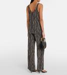 Шелковая майка с принтом Chloé, мультиколор - фото 3