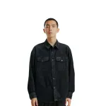 Рубашка унисекс темно-серая - 08 Uniqlo, темно-серый - фото 2