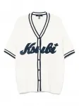 Вязаный бейсбольный кардиган Ksubi, белый - фото