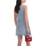 Джинсовое мини-платье с декором Self-portrait, синий - фото 8