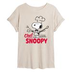 Футболка Juniors Peanuts Chef Snoopy oversize Licensed Character, бежевый - фото