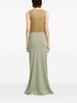 AMI Paris длинная креповая юбка, зеленый - фото 4