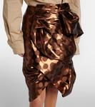 Юбка миди из ламе Dries Van Noten, коричневый - фото 4