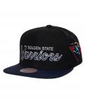 Мужская черная кепка Snapback Golden State Warriors Hardwood Classics MVP Team Script 2.0 Mitchell & Ness - фото 2