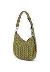 Сумка KARL LAGERFELD WEAVE HOBO, Cedar/Khaki - фото 3