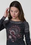 Топ Koroshi EMBROIDERED LONG SLEEVE, Black - фото 3