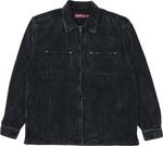 Рубашка Supreme Washed Corduroy Zip Up 'Black', черный - фото