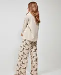 Женская пижама с длинными брюками в рисунке Gisela, бежевый - фото 4