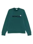 Толстовка с логотипом MONCLER, зеленый - фото