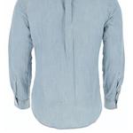 Рубашка с вышитым пони и фигурным подолом Polo Ralph Lauren, синий - фото 9