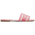 Шлепанцы Dior Dway женские, розовый / белый - фото 2