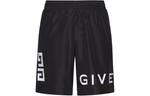 Шорты с принтом логотипа Givenchy, черный - фото