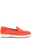 Santoni замшевые лоферы, красный - фото