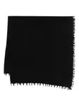 Кашемировый шарф с бахромой Liska, черный - фото