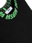 MSGM Kids джемпер вязки интарсия в рубчик, черный - фото 3