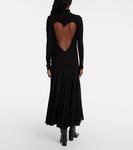 Платье-миди с вырезом в виде сердца Alaïa, Noir Alaia - фото 3