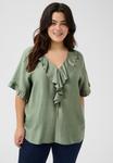 Блуза KCMERIANA Kaffe Curve, зеленый - фото