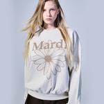 Свитер с цветочным принтом MARDI MERCREDI, белый (туманно-дождевой серый) - фото 7