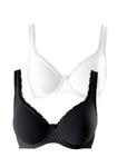 Обычный бюстгальтер PETITE FLEUR, черно-белый - фото