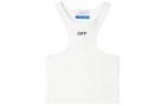 OFF-WHITE OFF WHITE Off Stamp Ribbed Crop Top - фото