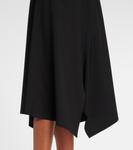 Асимметричная шерстяная юбка миди Loewe, черный - фото 5