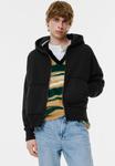 Толстовка PULL&BEAR Zip-up sweatshirt, Black - фото