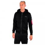 Худи Alpha Industries Back Print Zip, черный - фото 2