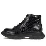 Кроссовки crocodile effect hybrid boots 'black' Alexander Mcqueen, черный - фото