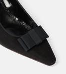 Reador туфли из замши с бантом Manolo Blahnik, 0015 Black - фото 5