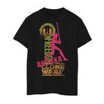 Футболка с рисунком Асоки для мальчиков 8–20 лет «Звездные войны: Войны клонов» Licensed Character, черный - фото