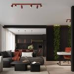 Потолочный светильник Sollux Lighting Karbon, красный - фото 2