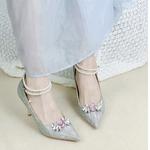 Ainer-cat Ainer cat Slim Heel High Heels 8cm Women's Silver - фото 7