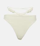 Плавки бикини с бисером Magda Butrym, нейтральный - фото