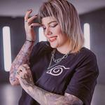 Футболка Наруто - Мини-символ Конохи черная - фото 2