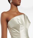 Атласное платье миди Maison Margiela, Mint - фото 4