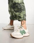 Кроссовки New Balance 327, белый/серый/зеленый - фото