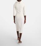 Свадебное платье миди из крепа мерль Safiyaa, Ivory - фото 3