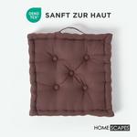 Подушка Homescapes коричневый, 40/40/8 см - фото 3