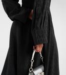 Шелковое платье миди с монограммой Valentino, Nero - фото 6