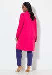 Кардиган Ulla Popken PLUS SIZE LONG OPEN FRONT, Red Pink/Pink - фото 3