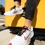 Мужские кроссовки Nike, White/Fire Red/Light Smoke Grey-White - фото 6