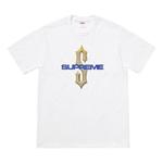 Футболка ss18 diamonds tee white diamond pattern printing short sleeve Supreme, белый - фото