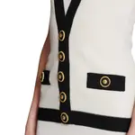 Вязаное мини-платье BALMAIN, бежевый - фото 11