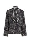 Блуза KARL LAGERFELD FAN PRINT, Linear Fan Black/Black - фото 5
