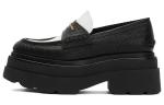 Мокасины кожаные Alexander Wang Carter Platform, черный / белый - фото