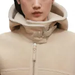 Кожаная куртка женская HERMES, белый - фото 4